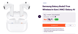 Samsung Galaxy Buds 3 voor €79,95 bij ibood