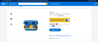 Audífonos inalámbricos Skullcandy Jib True Blue por $13.000