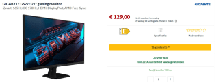 GIGABYTE GS27F 27" gaming monitor voor €129 bij Alternate