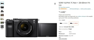 Sony Alpha A7C camera met 28-60mm lens voor €1446,91