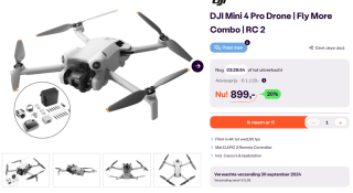 DJI Mini 4 Pro Fly More combo drone voor €899 bij iBOOD