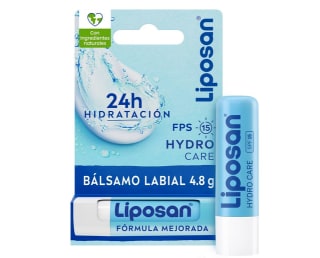 2 Bálsamos labial Liposan Hydro Care FPS 15 4,8g cacao por 3,19€