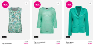 20% korting op alles bij Norah