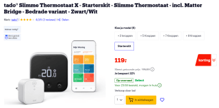 Tado Slimme Thermostaat X Startpakket voor €119 bij Bol