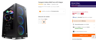 Torre ATX Tempest Umbra RGB por 56.9€