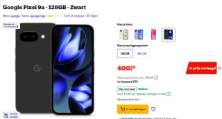 Google Pixel 9a 128GB Zwart 5G voor €400,20 bij Bol