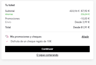 Liquidación hasta 90% + 10€ EXTRA descuento marca Guess precios de locura