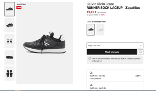 Zapatillas Calvin Klein Jeans RUNNER SOCK LACEUP por 49,95€