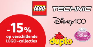15% korting op veel Lego bij Dreamland