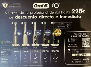 Código hasta 220€ Descuento Cepillos Oral B en tienda oficial