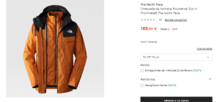 The North Face Chaqueta de hombre Fourbarrel Zip-In Triclimate por 169,98€