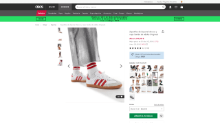 Zapatillas de deporte blancas y rojas Samba Adidas Originals por 63€