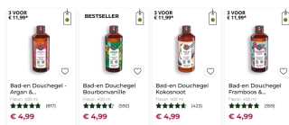 Diverse bad/douche-gels 3 stuks voor €11,99 bij Yves Rocher