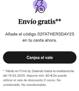 Envío gratis en todas tus compras en Privé by Zalando