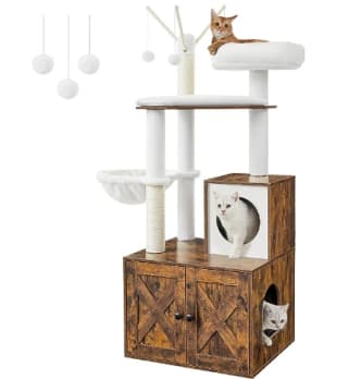 FEANDREA krabpaal met kattenbakkast voor €68,59 bij Amazon.nl