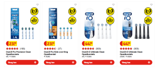 2+3 gratis op Oral-B opzetborstels + gratis Motivational Waterfles bij Kruidvat
