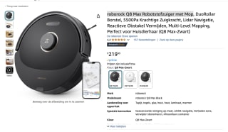 roborock Q8 Max Robotstofzuiger met Mop voor 219,99