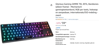 Glorious PC Gaming Race GMMK TKL RGB ISO (alleen frame) voor €39,99 bij Amazon
