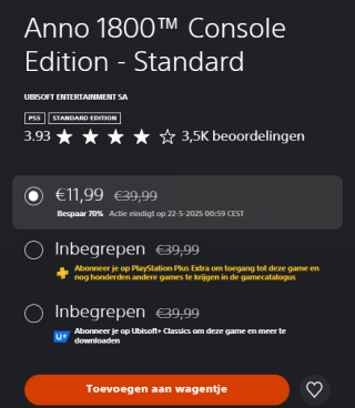 Anno 1800 Console Edition - Standard voor €11,99 in de Playstation Store