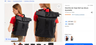 Mochila de Viaje Roll Up Altura Ajustable por $17.990