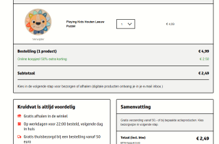 Playing Kids houten speelgoed met 50% extra kassakorting bij Kruidvat