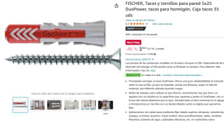 FISCHER, Tacos y tornillos para pared 5x25 DuoPower por 3,89€
