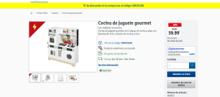 Cocina de juguete gourmet por 54,99€