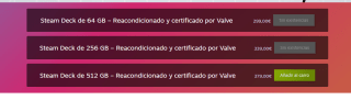 Steam Deck de 512 GB Reacondicionado y certificado por Valve por 379€