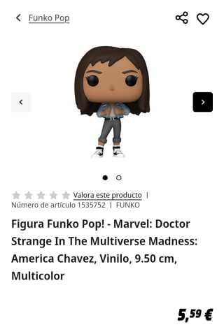 Figura Funko Pop! - Marvel: Doctor Strange In The Multiverse Madness: America Chavez por 5,59€.