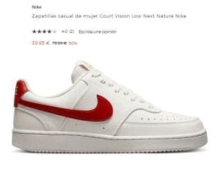Zapatillas Casual para Mujer Nike Court Vision Low por 39.99€