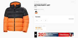 Plumón Helly Hansen ACTIVE PUFFY JKT por 113,60€