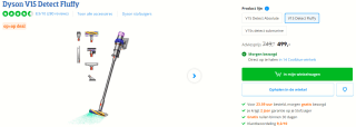 Dyson V15 Detect Fluffy 2023 voor €499 bij Coolblue