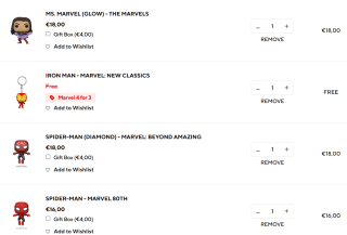 3 + 1 gratis op Marvel producten bij Funko