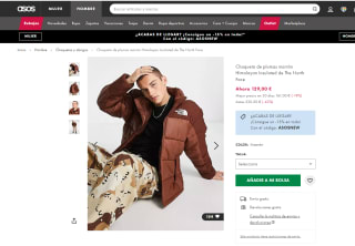 Chaqueta de plumas color marrón The North Face por 129€