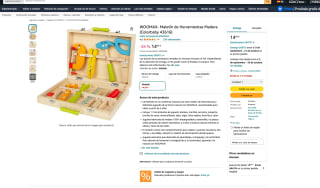 Juguete Maletín WOOMAX de Herramientas Madera para niños a solo 14,95€