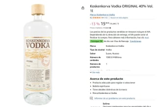 Koskenkorva Vodka ORIGINAL 40% Vol. 1l por 15,49€