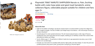 PLAYMOBIL Naruto - Naruto vs. Pain voor €17 bij Amazon