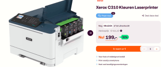 Laserprinter Xerox C310 voor €169 na cashback bij iBOOD