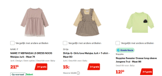 Tot 60% korting en 2+1 gratis op babykleding van Noppies, Dirkje en meer bij Bol
