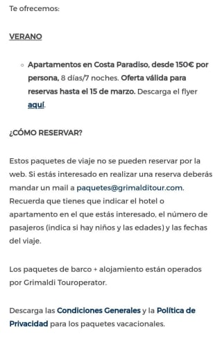 Cerdeña 8 días Ferry+Alojamiento +tu coche desde 150€ por persona.