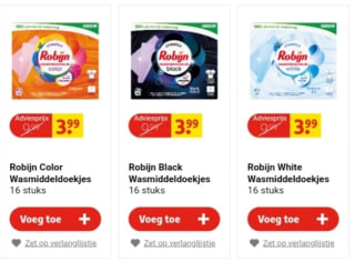 60%korting op ROBIJN WASMIDDEL Doekjes bij Kruidvat