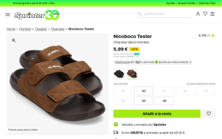 Chanclas Velcro para Hombre por 5,99€