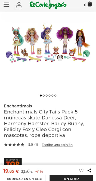 Pack 5 muñecas enchantimals por 19,95€
