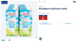 MILSANI Houdbare halfvolle melk 12 pakken voor €8,64 bij de Aldi