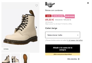 Botas con cordones unisex Dr.Martens por 69.50€