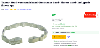 Tunturi Multi fitness weerstandsband voor €3,48 (Bol Select)