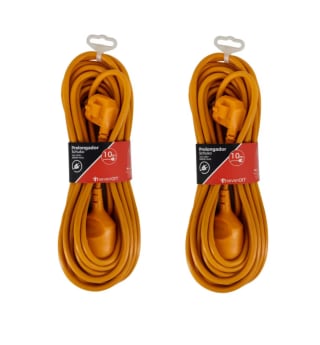 Pack de 2 alargadores de enchufe de 10m por solo 18,70€