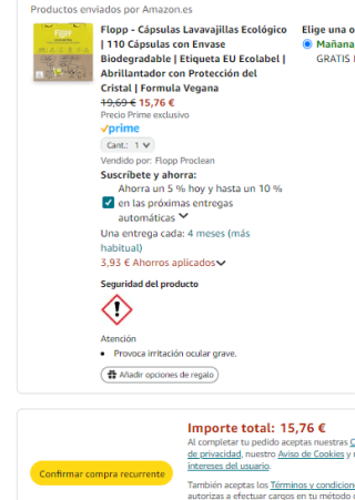 Cápsulas lavavajillas flopp eco 110 cápsulas por 15,76€