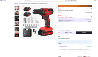 Taladro CASALS Percutor con 2x Baterías 20V CID2051BCA y Maletin de Accesorios por 61,99€ (Nuevos usuarios por 37,19€)