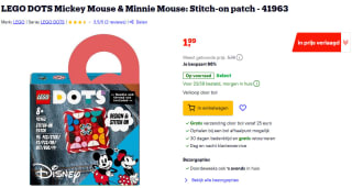 LEGO DOTS Mickey Mouse & Minnie Mouse: Stitch-on patch (41963) voor €1,99 bij Bol